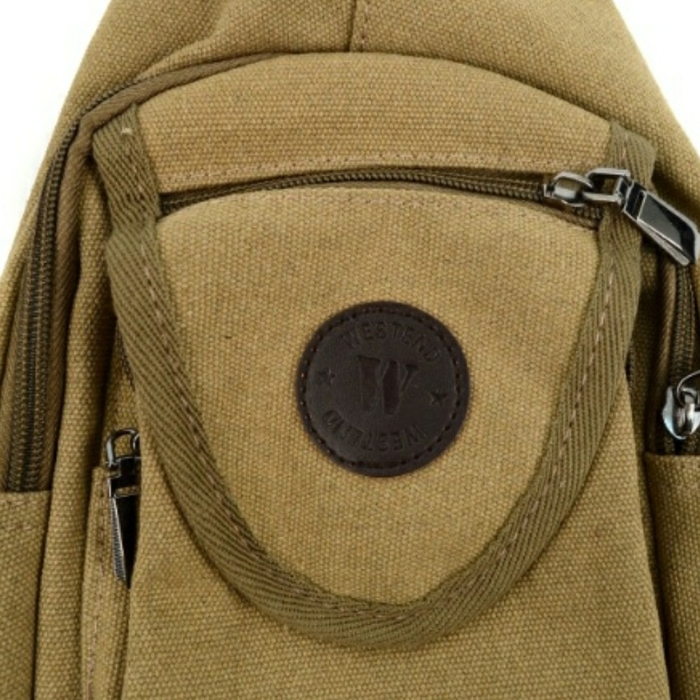 NWT - CANVAS MULTI ZIPPER SLING/CRSSBDYBACKPACK - Picture 4 of 8